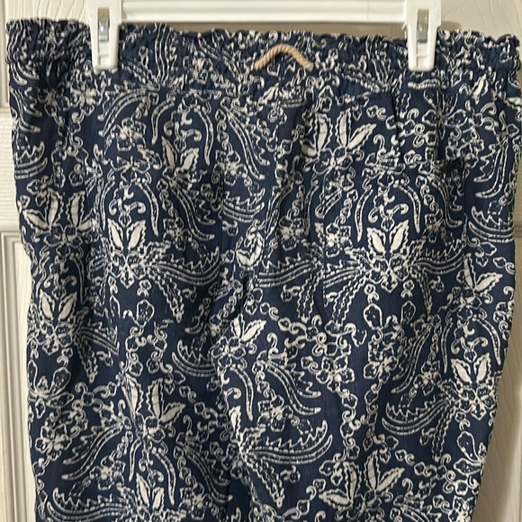 Roxy Oceanside Blue Print Pants size XL - Picture 6 of 8